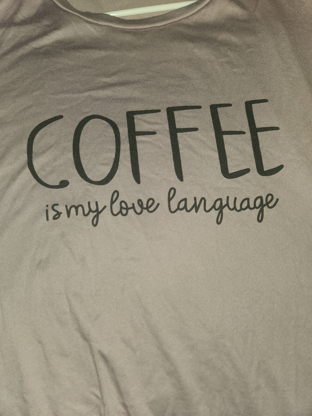 SHEIN Brown "COFFEE is my love language" Pajama Top